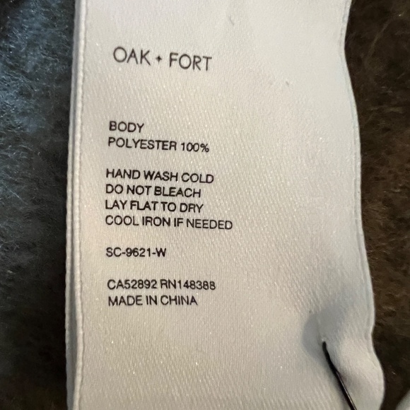 Oak  + Fort Scarf Brown Cream Plaid Fluffy Soft Long Fringe New w. Torn Tag - Picture 5 of 6